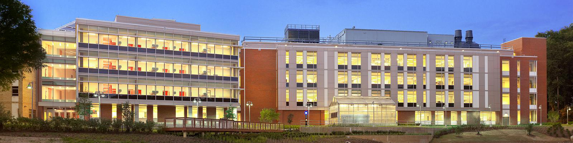 The Rockville Science Center building at night